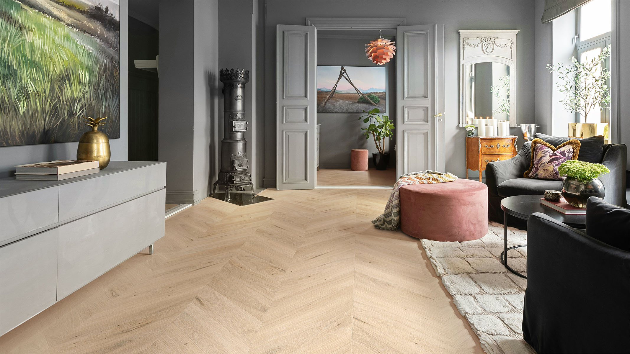 SOLEN CHEVRON MG-003-CH-D Upland Oak